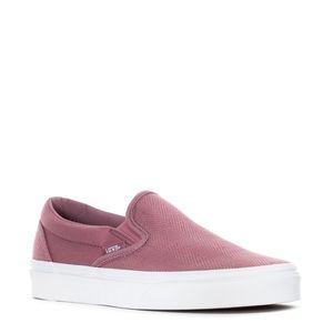 Vans Slip Ons Mauve Herringbone